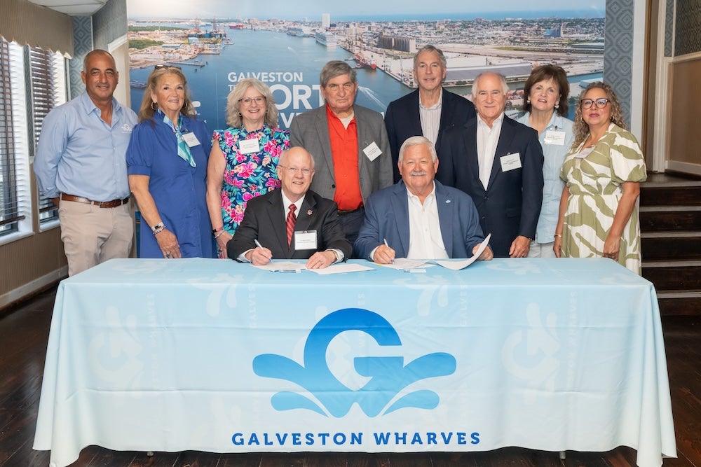Galveston College and Galveston Wharves Board of Trustees at maritime scholarship signing May 22, 2026