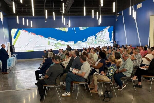 More than 200 people attended a public meeting in early 2026 to learn about the port's updated long-range master plan.